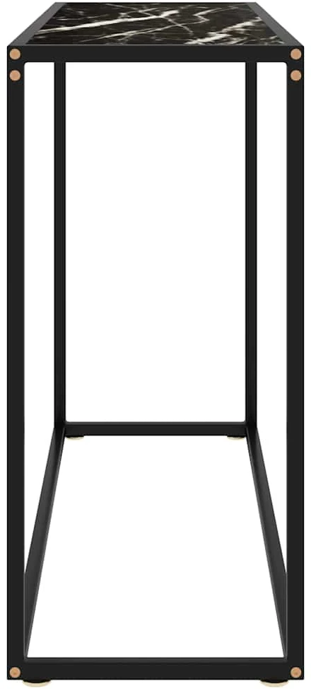Konsolinis staliukas, juodas, 100x35x75cm, grūdintas stiklas