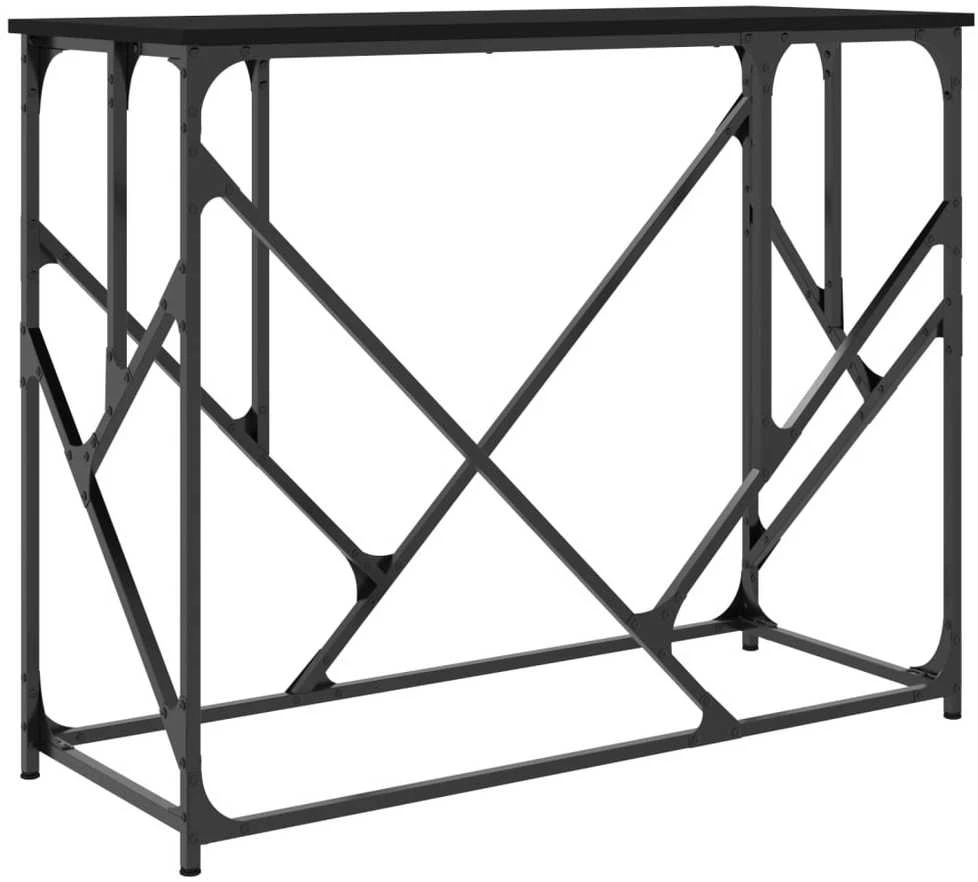 Konsolinis staliukas, juodas, 100x40x80cm, apdirbta mediena