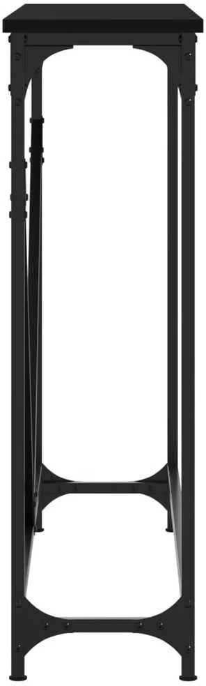 Konsolinis staliukas, juodas, 102x22,5x75cm, apdirbta mediena