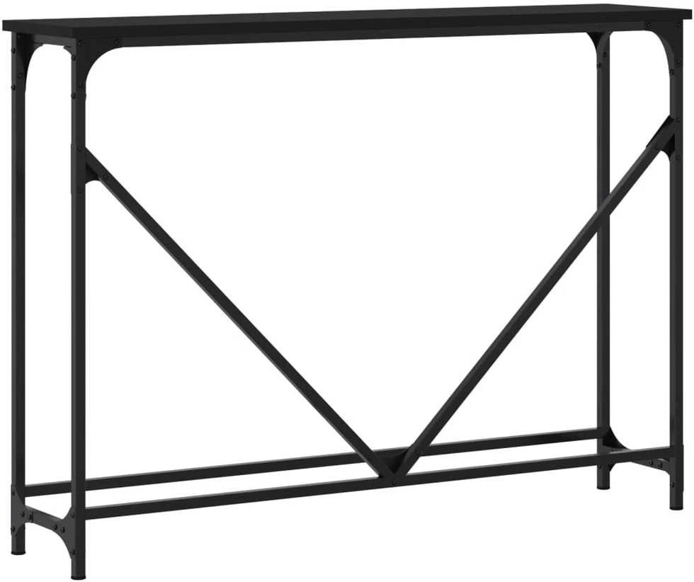 Konsolinis staliukas, juodas, 102x22,5x75cm, apdirbta mediena