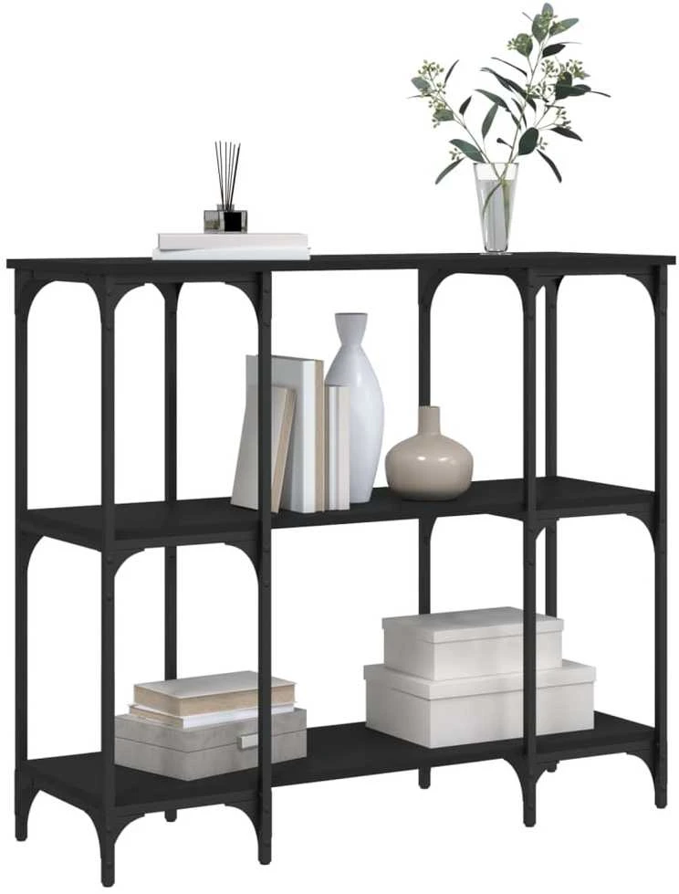 Konsolinis staliukas, juodas, 102x35x90cm, apdirbta mediena