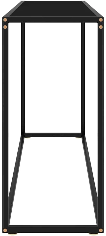 Konsolinis staliukas, juodas, 120x35x75cm, grūdintas stiklas