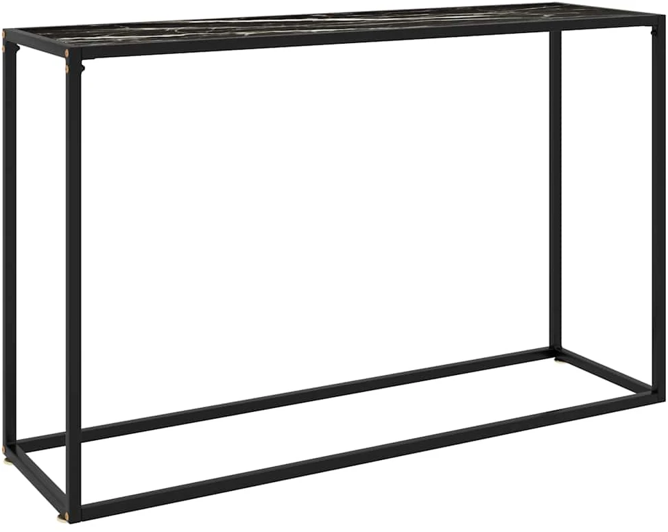 Konsolinis staliukas, juodas, 120x35x75cm, grūdintas stiklas