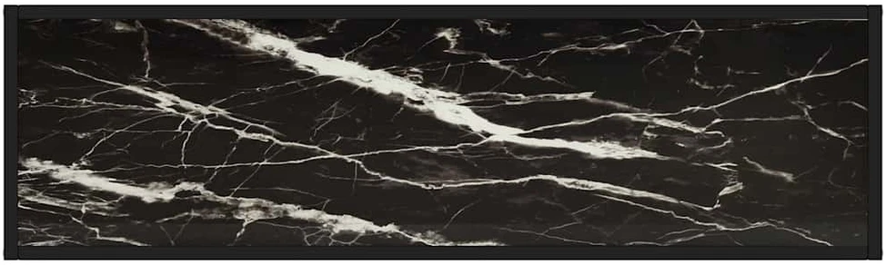 Konsolinis staliukas, juodas, 120x35x75cm, grūdintas stiklas