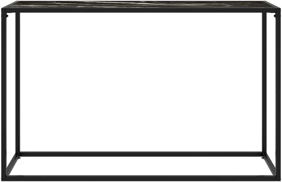 Konsolinis staliukas, juodas, 120x35x75cm, grūdintas stiklas