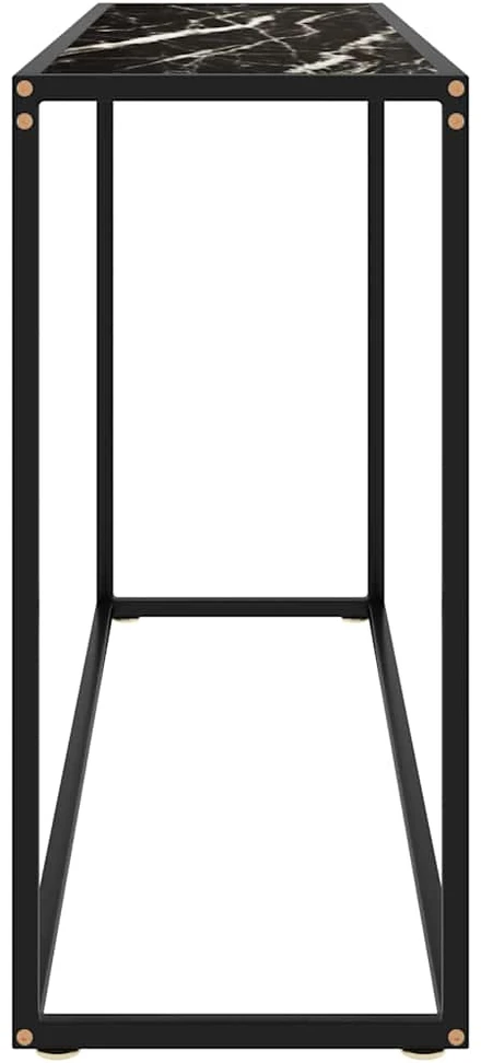 Konsolinis staliukas, juodas, 120x35x75cm, grūdintas stiklas