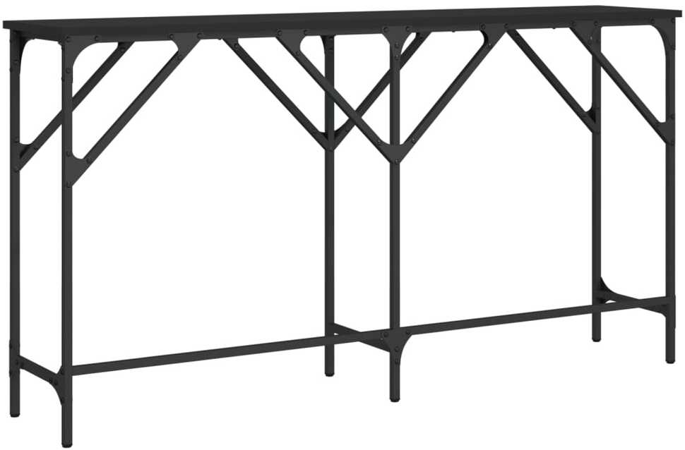 Konsolinis staliukas, juodas, 140x29x75cm, apdirbta mediena