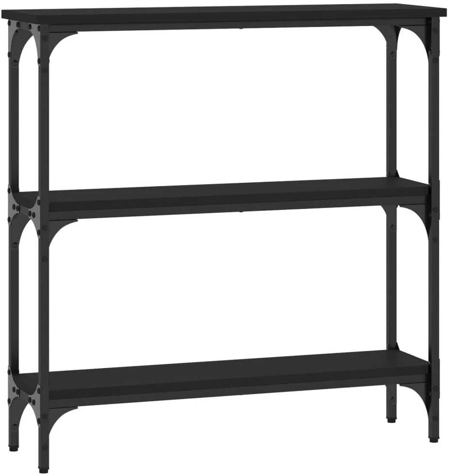 Konsolinis staliukas, juodas, 75x22,5x75cm, apdirbta mediena
