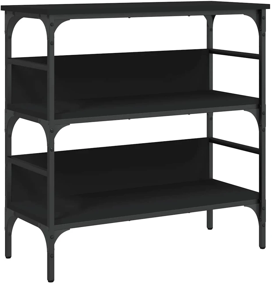 Konsolinis staliukas, juodas, 75x32x75cm, apdirbta mediena