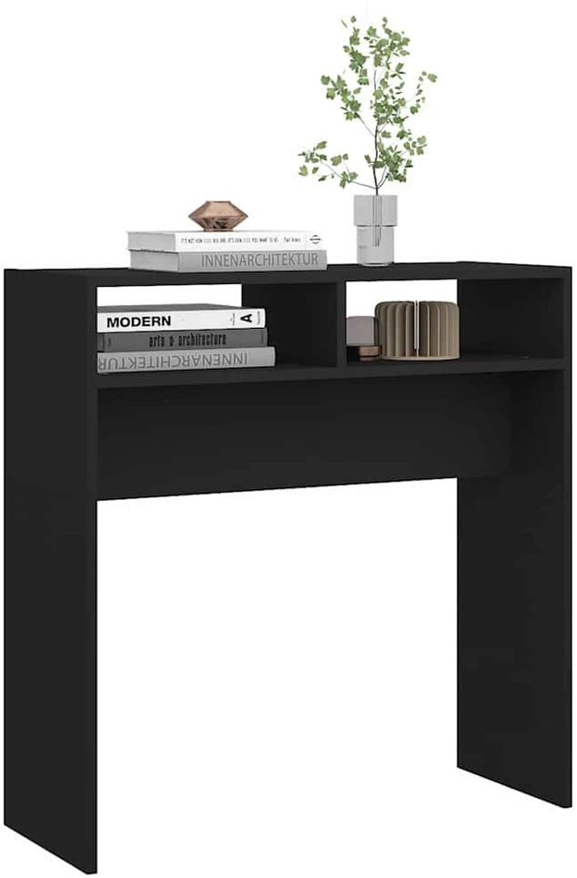 Konsolinis staliukas, juodas, 78x30x80cm, apdirbta mediena