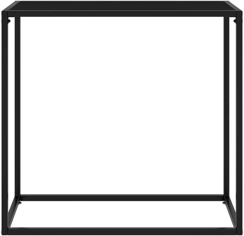 Konsolinis staliukas, juodas, 80x35x75cm, grūdintas stiklas