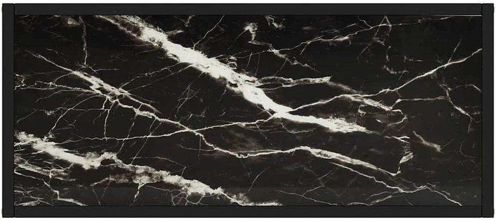 Konsolinis staliukas, juodas, 80x35x75cm, grūdintas stiklas