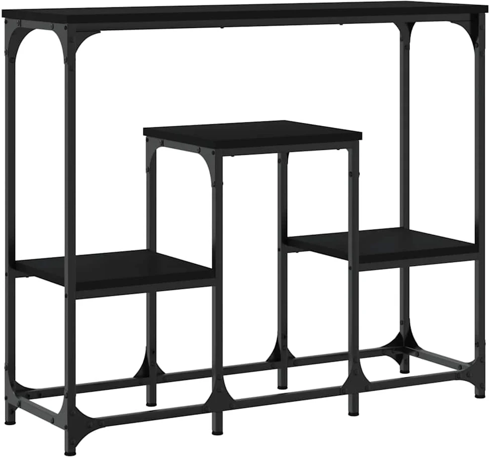 Konsolinis staliukas, juodas, 89,5x28x76cm, apdirbta mediena