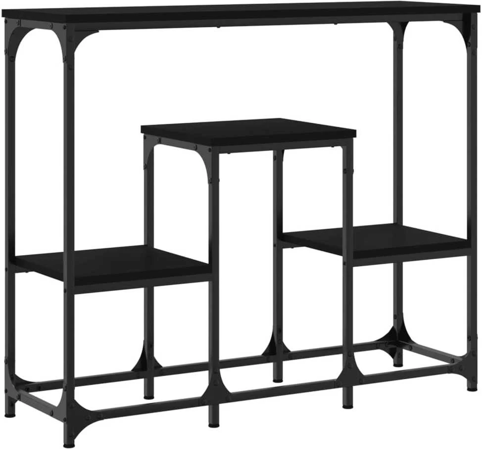 Konsolinis staliukas, juodas, 89,5x28x76cm, apdirbta mediena