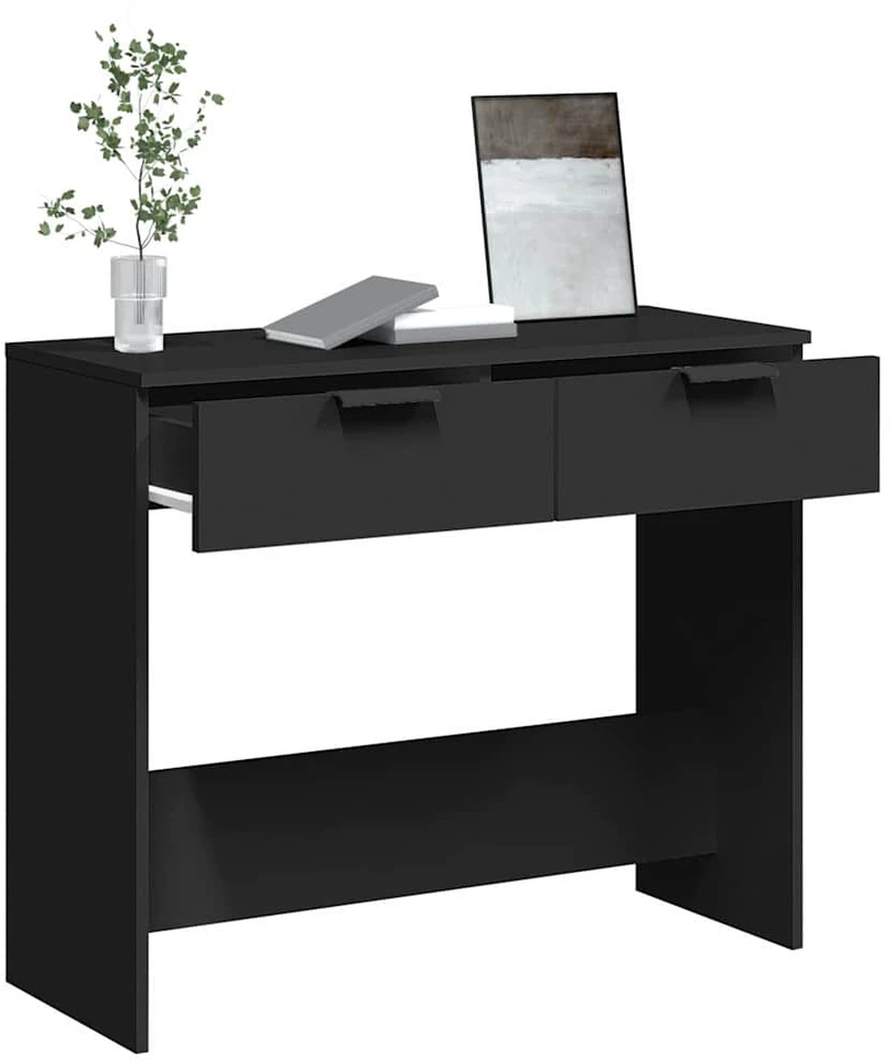Konsolinis staliukas, juodas, 90x36x75cm, apdirbta mediena