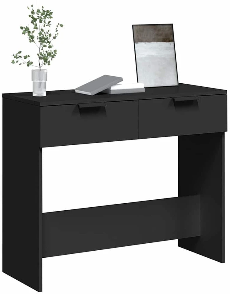 Konsolinis staliukas, juodas, 90x36x75cm, apdirbta mediena