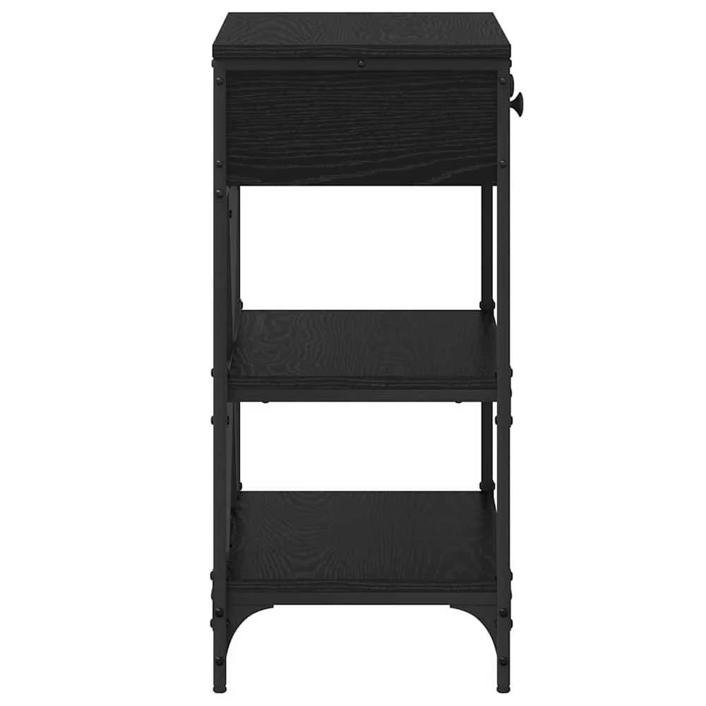 Konsolinis stalas Juodas ąžuolas 75 x 34,5 x 75 cm Medis