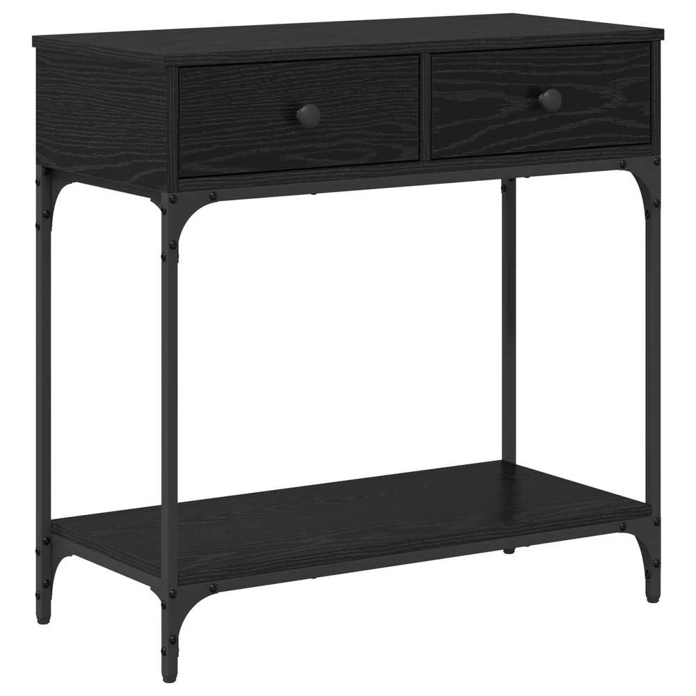 Konsolinis stalas juoda ąžuolo 75 x 34,5 x 75 cm