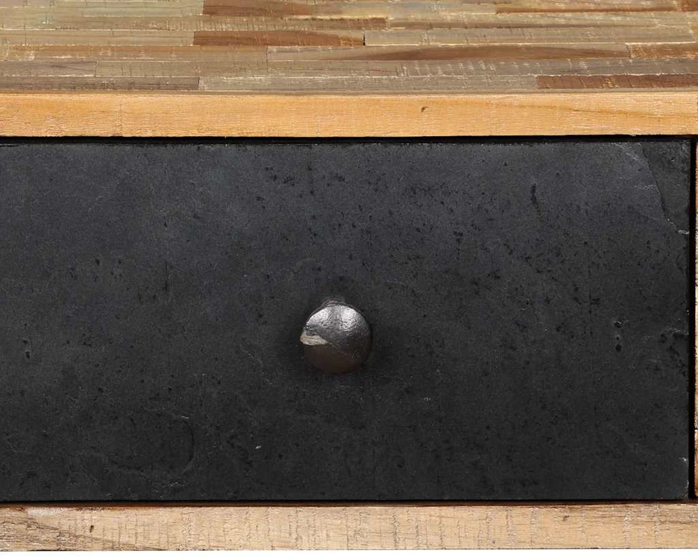 Konsolinis staliukas, kietas perdirbtas tikmedis, 120x30x76cm