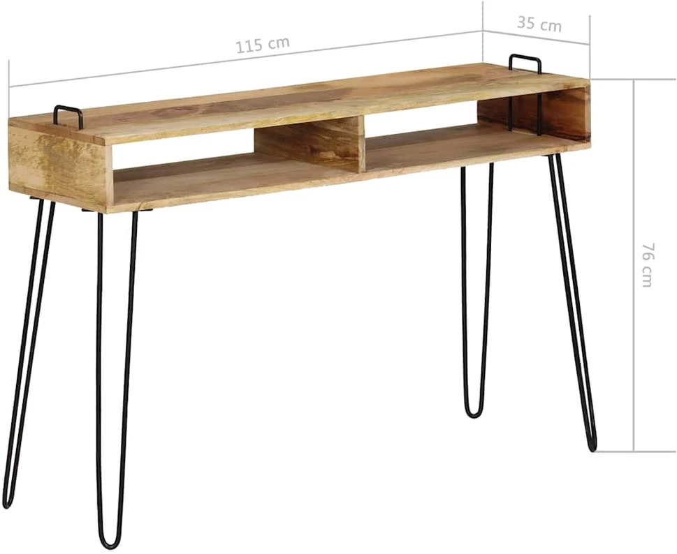 Konsolinis staliukas, mango medienos masyvas, 115x35x76cm