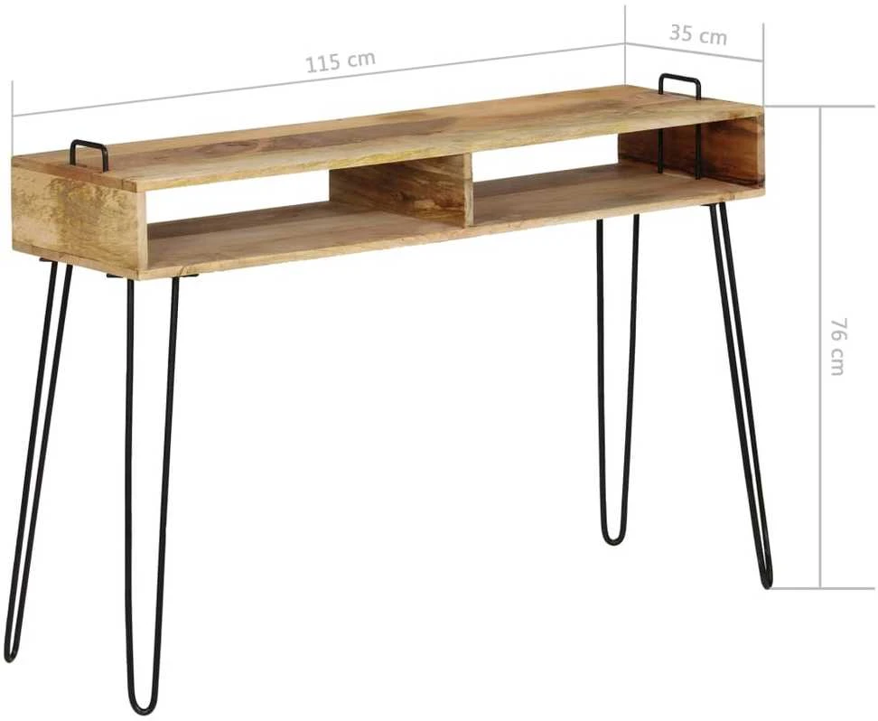Konsolinis staliukas, mango medienos masyvas, 115x35x76cm