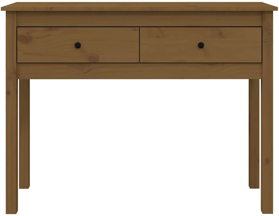 Konsolinis staliukas, medaus rudas, 100x35x75cm, pušies masyvas