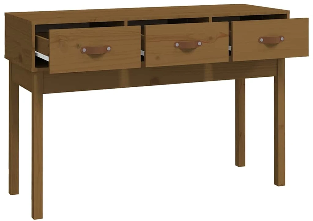 Konsolinis staliukas, medaus rudas, 114x40x75cm, pušies masyvas
