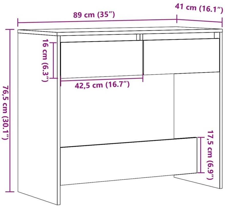 Konsolinis staliukas, medienos, 89x41x76,5cm, apdirbta mediena
