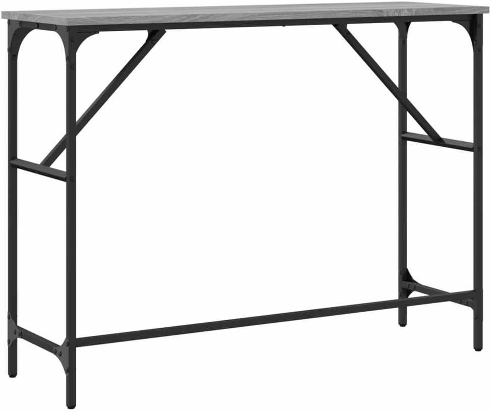 Konsolinis staliukas, pilkas ąžuolo, 100x32x75cm, mediena