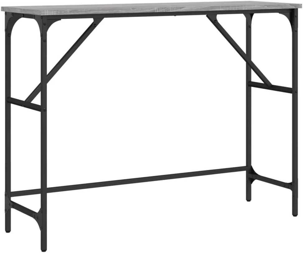 Konsolinis staliukas, pilkas ąžuolo, 100x32x75cm, mediena