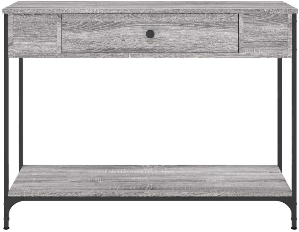 Konsolinis staliukas, pilkas ąžuolo, 100x34,5x75cm, mediena