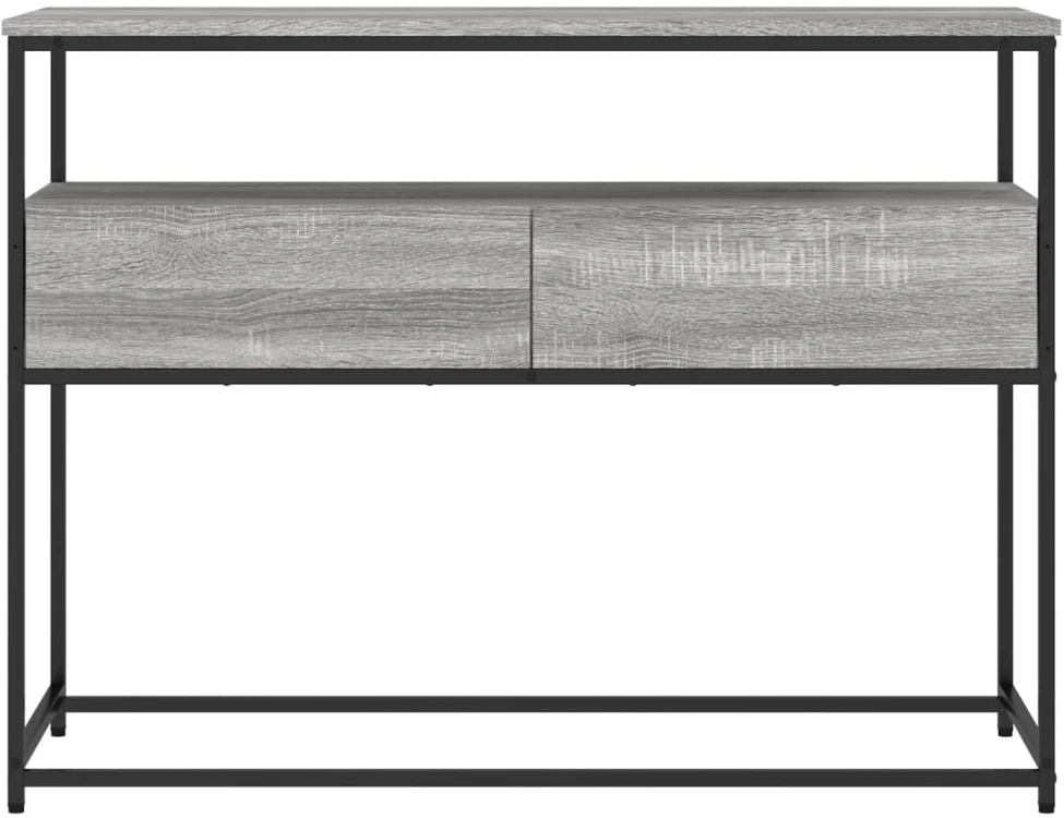 Konsolinis staliukas, pilkas ąžuolo, 100x40x75cm, mediena