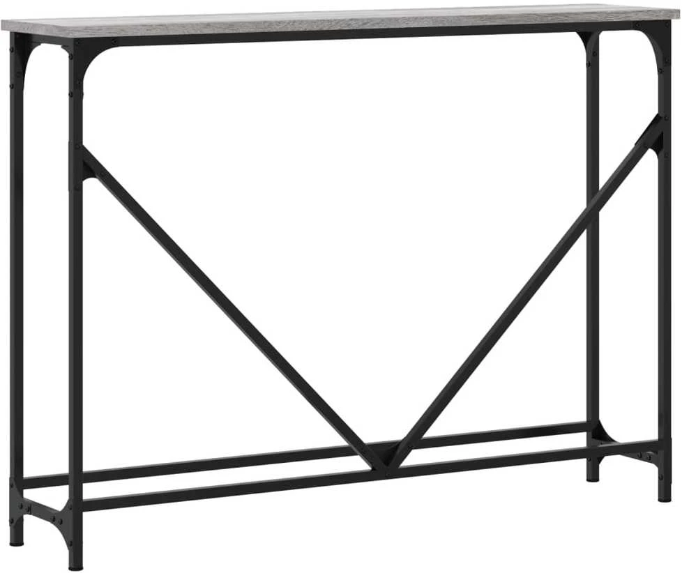 Konsolinis staliukas, pilkas ąžuolo, 102x22,5x75cm, mediena