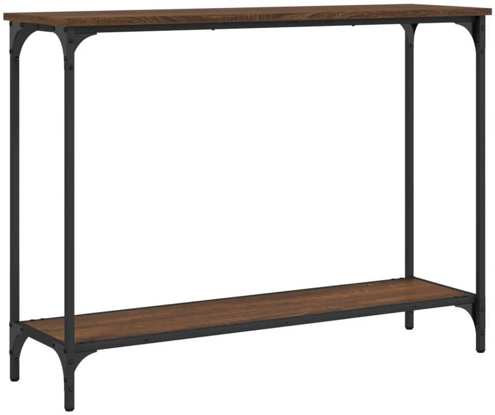 Konsolinis staliukas, rudas, 101x30,5x75cm, apdirbta mediena