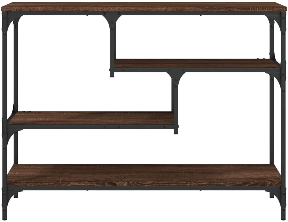 Konsolinis staliukas, rudas ąžuolo, 100x30x75cm, mediena