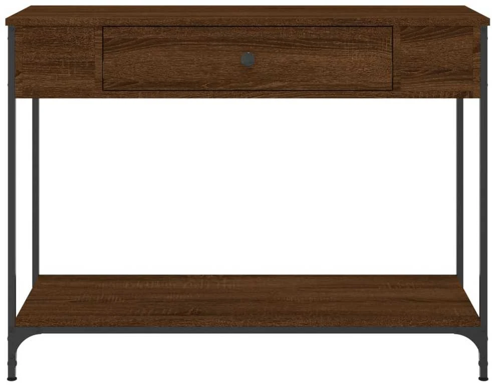 Konsolinis staliukas, rudas ąžuolo, 100x34,5x75cm, mediena