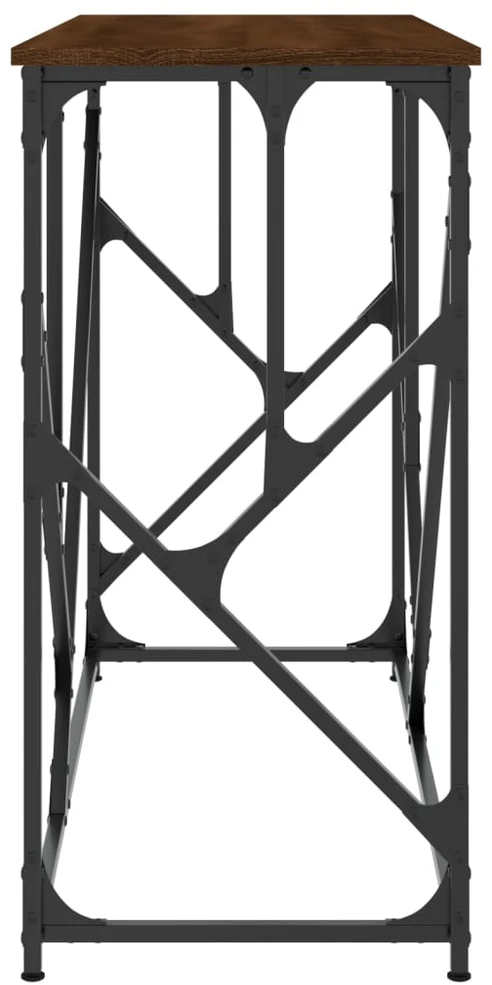 Konsolinis staliukas, rudas ąžuolo, 100x40x80cm, mediena