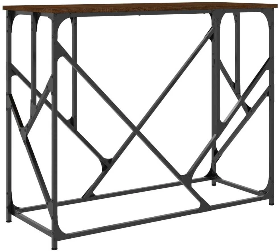Konsolinis staliukas, rudas ąžuolo, 100x40x80cm, mediena