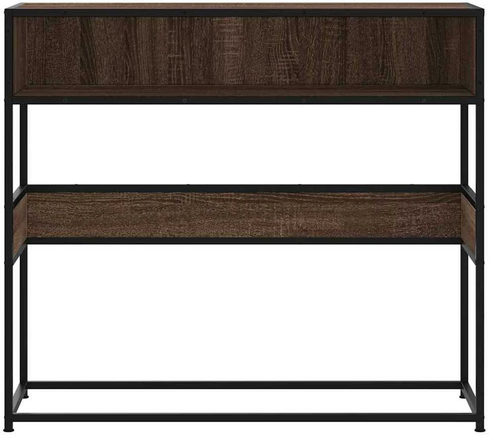 Konsolinis staliukas, rudas ąžuolo, 90x35x80cm, mediena