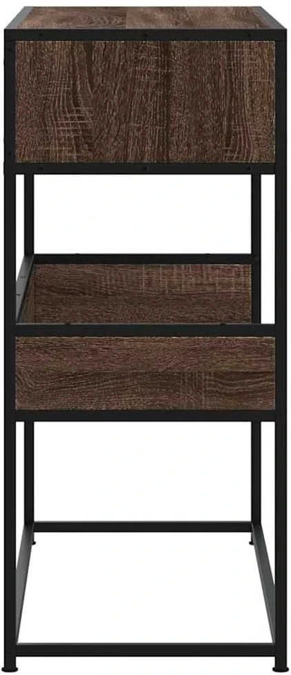 Konsolinis staliukas, rudas ąžuolo, 90x35x80cm, mediena