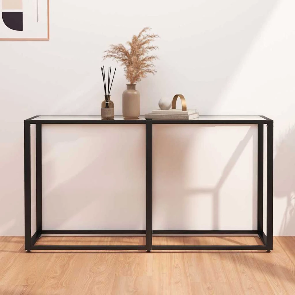 Konsolinis staliukas, skaidrus, 140x35x75,5cm, stiklas