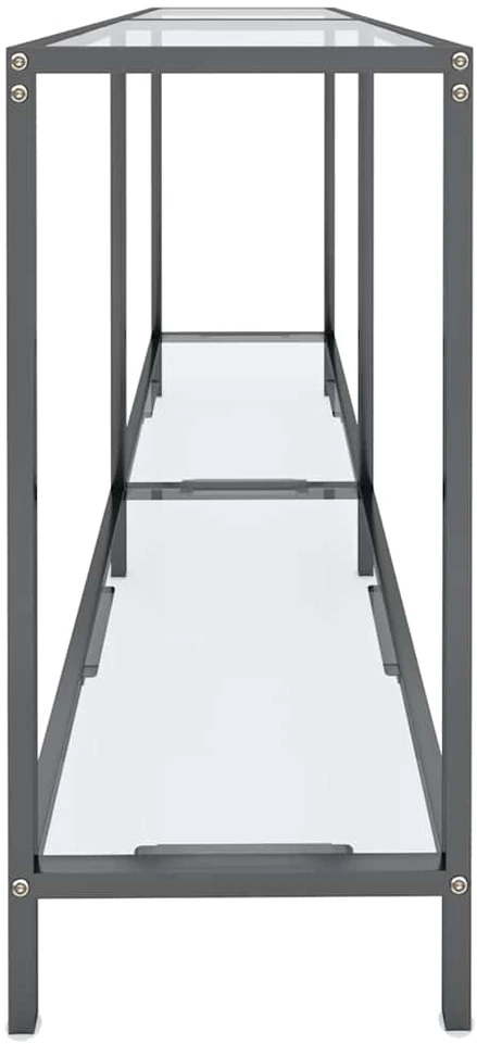 Konsolinis staliukas, skaidrus, 140x35x75,5cm, stiklas