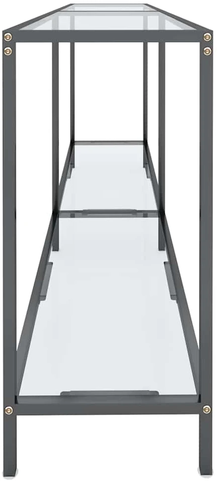 Konsolinis staliukas, skaidrus, 160x35x75,5cm, stiklas