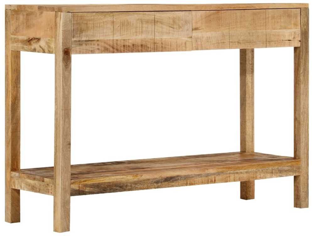 Konsolinis staliukas su 2 stalčiais, 110x35x75cm, mango masyvas