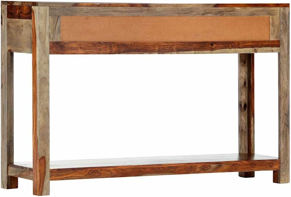 Konsolinis staliukas su 3 stalčiais, 120x30x75cm, rausv. dalb.