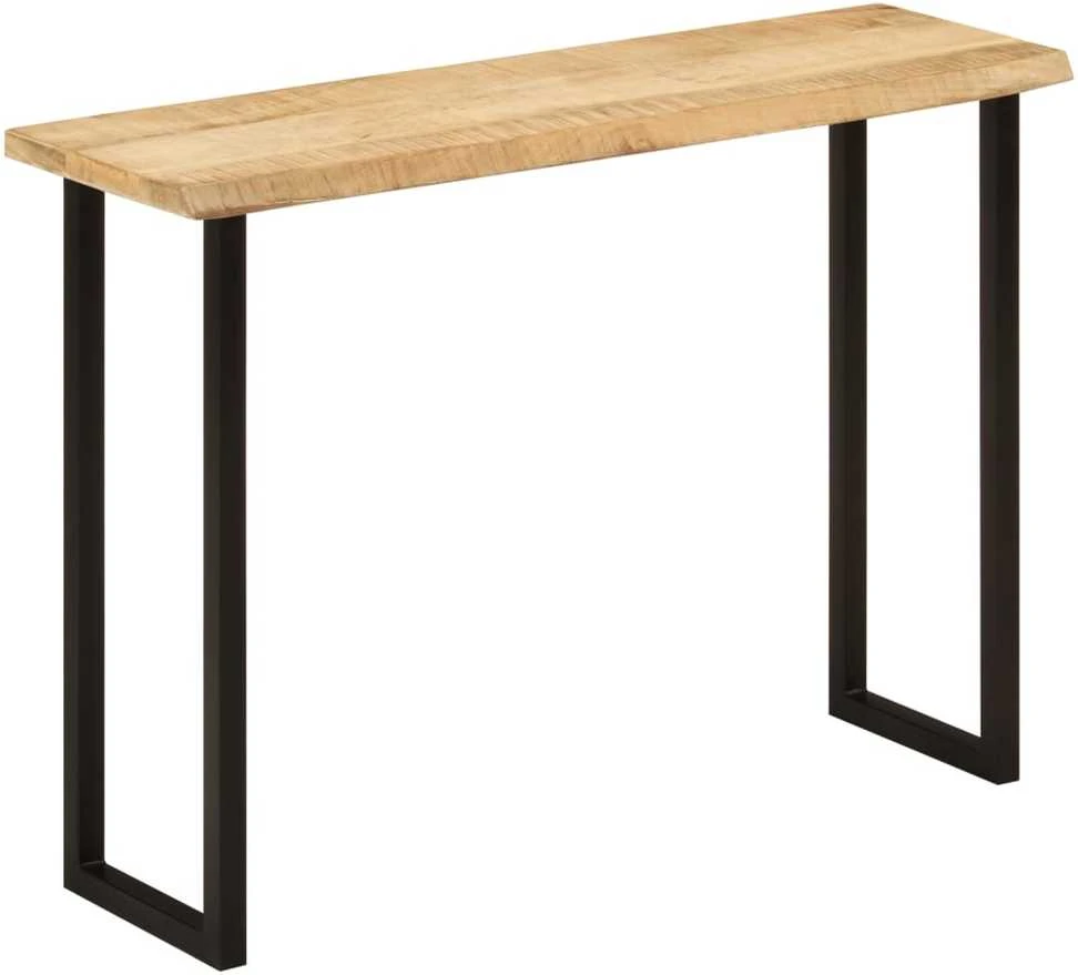 Konsolinis staliukas su gyvu kraštu, 105x33x76cm, mango mediena