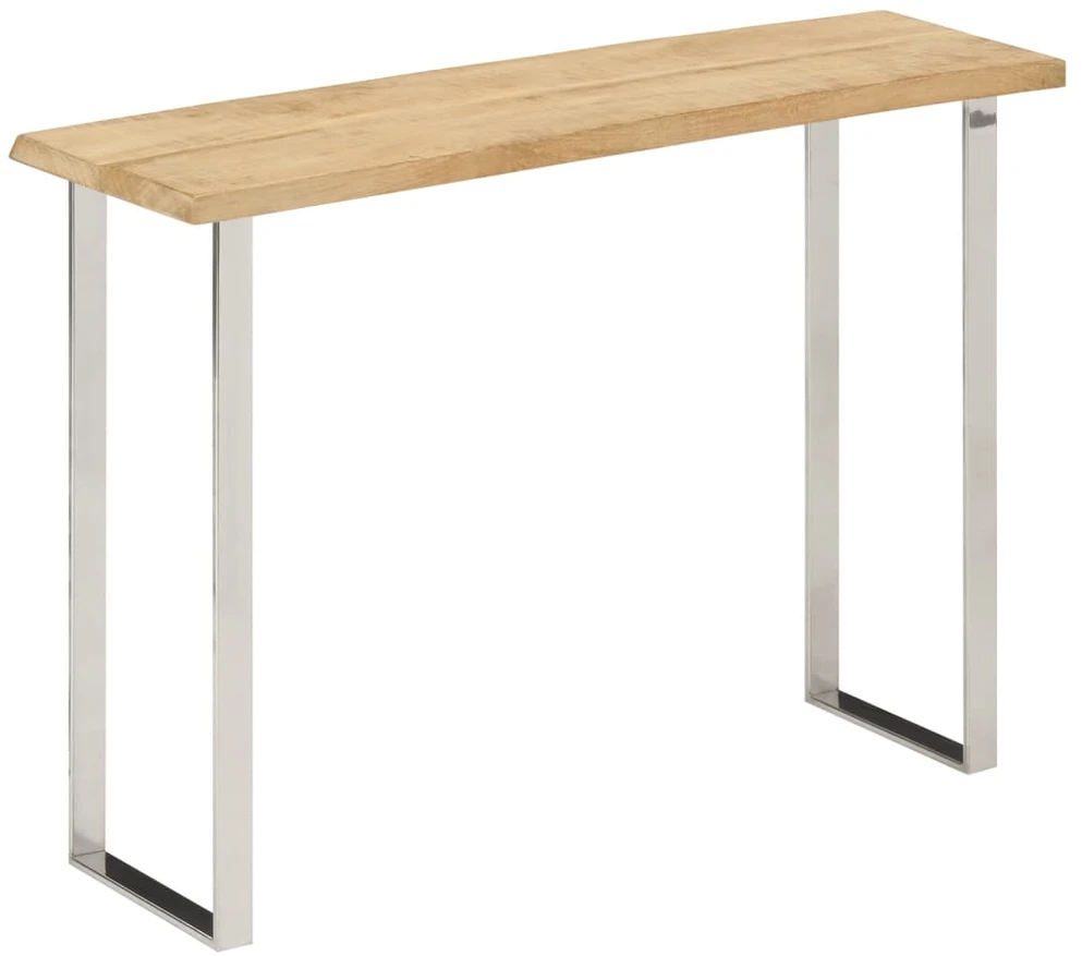 Konsolinis staliukas su gyvu kraštu, 105x33x76cm, mango mediena