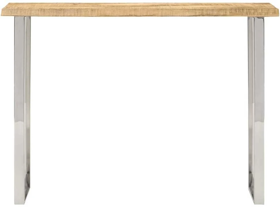Konsolinis staliukas su gyvu kraštu, 105x33x76cm, mango mediena