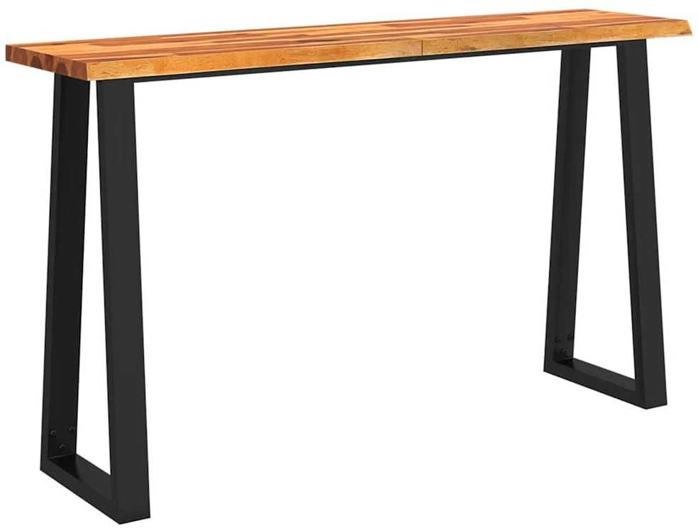 Konsolinis staliukas su gyvu kraštu, 140x40x80cm, akacija