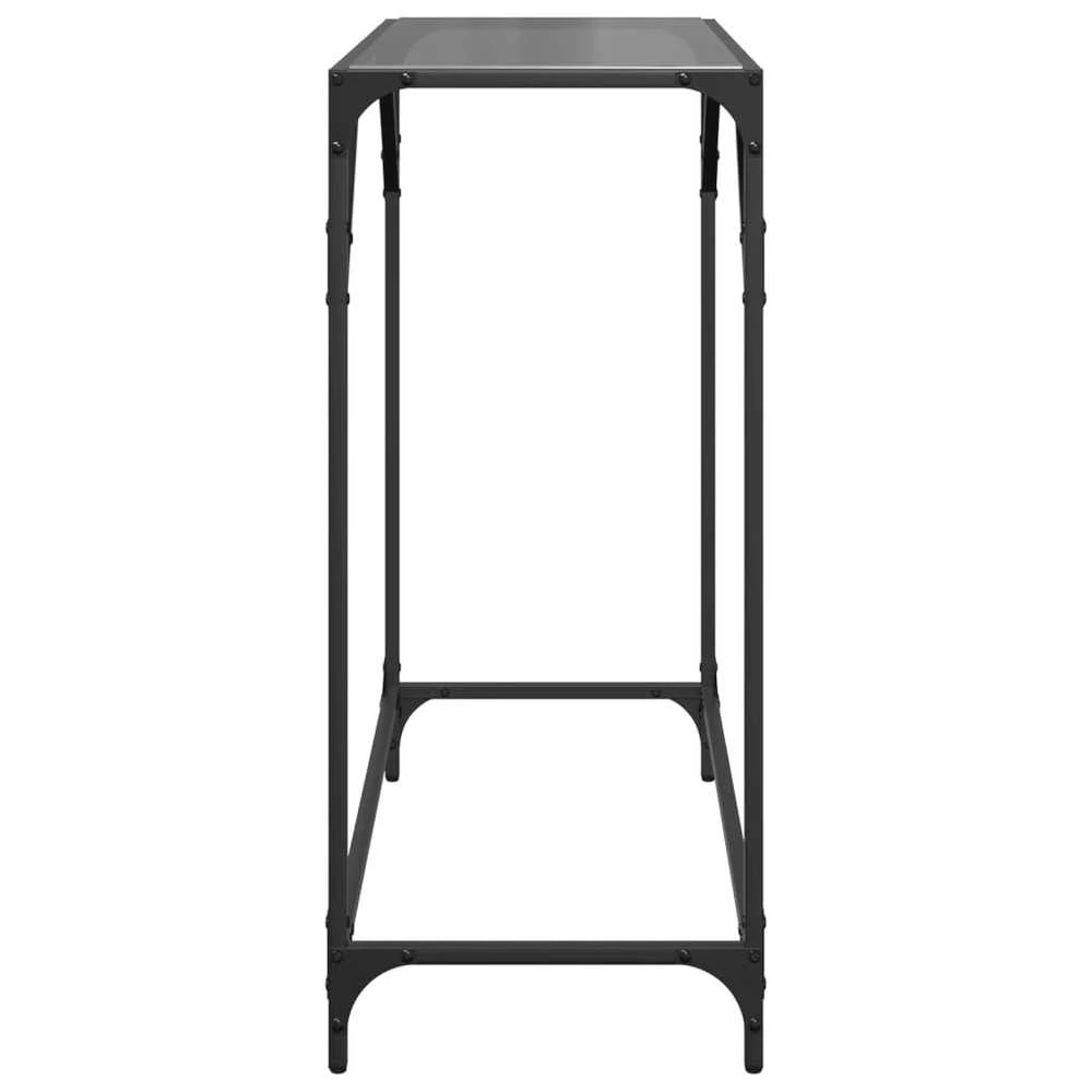 Konsolinis staliukas su juodu stalviršiu, 80x35x81cm, plienas